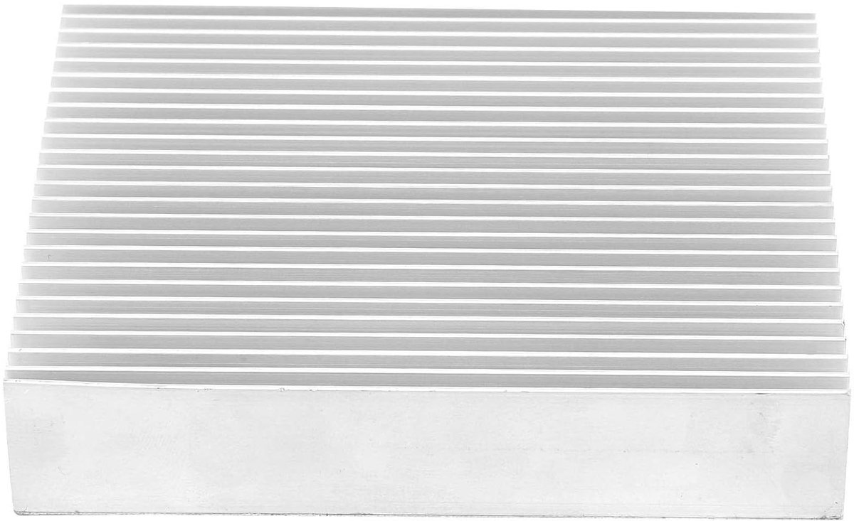 Aluminium Koellichaam - Koelvin Plaat - Elektronica Koelen - Thermisch Geleidend - 20 X 100 mm - Zilverkleurig