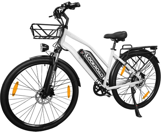 Lookraod L28 Elektrische Fiets - 28‘’ 250W Motor, 36V 23Ah Accu, 140km Bereik, 7-Speed Shimano, Hydraulische Remmen –Grijs — afbeelding 5