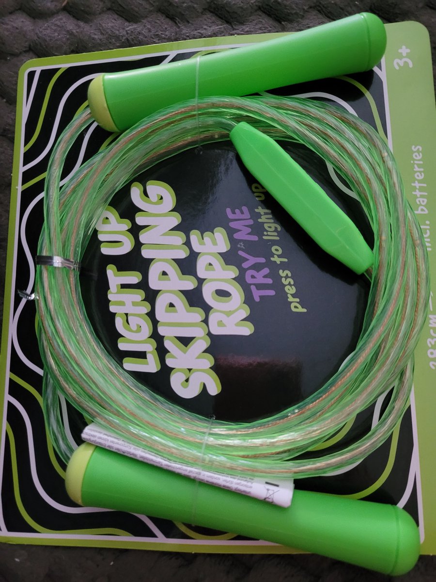 Springtouw met ledlicht- groen