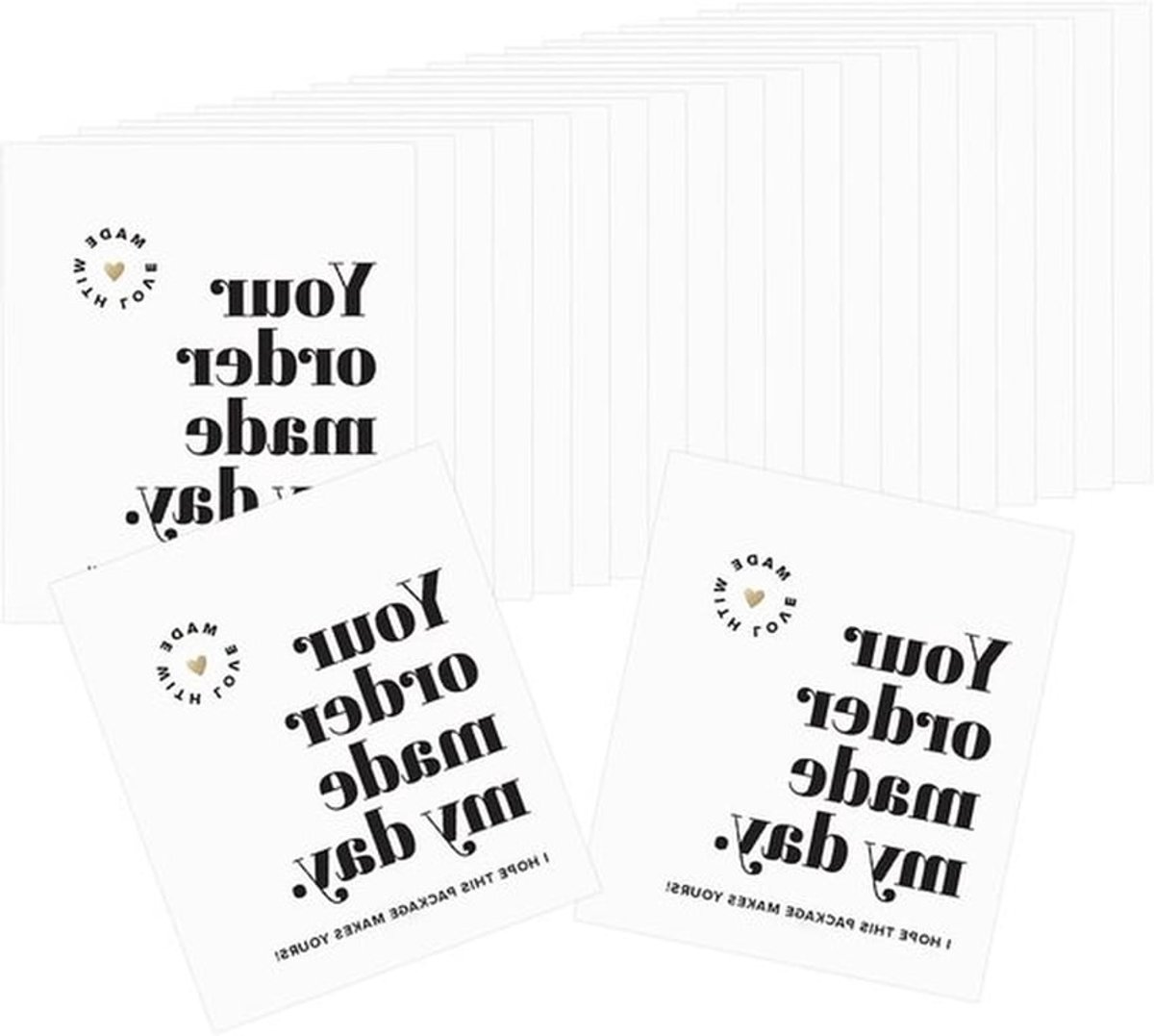 100 Dankjewel kaarten - cadeauverpakking kaarten met eenvoudig ontwerp - wenskaarten verpakkingsaccessoires