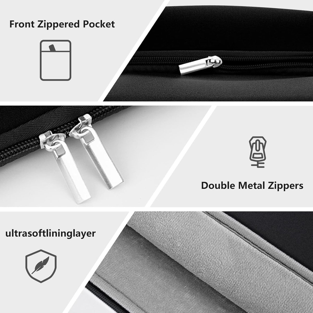 Laptop Sleeve 13 Inch - Beschermende Tas voor MacBook Air en Pro - Schokbestendig, Waterdicht, Draagbaar