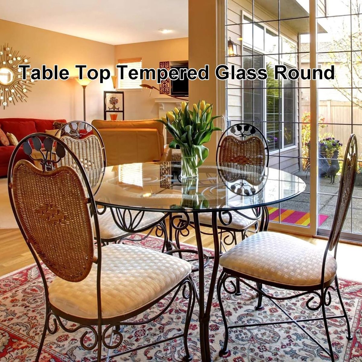 Glazen Tafelblad - Tafelbeschermer Rond - Tafel Beschermen - Gehard Veiligheidsglas - 8 mm Dik - Transparant