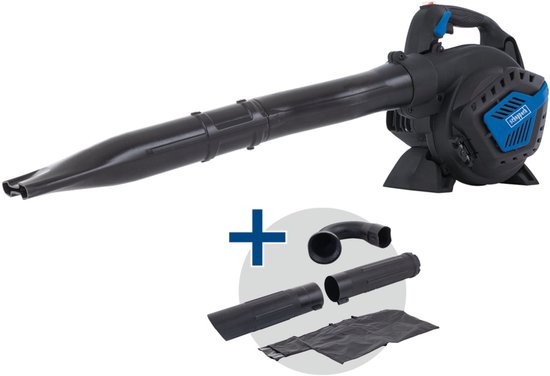 Scheppach Benzine bladblazer PLB32 - 4-in-1 - 0,75 kW / 1,0 PK - 25,4 cc - 260 km/u - Luchtvolume tot 678 m³/u - Opvangzak 35 liter van Scheppach — afbeelding 2