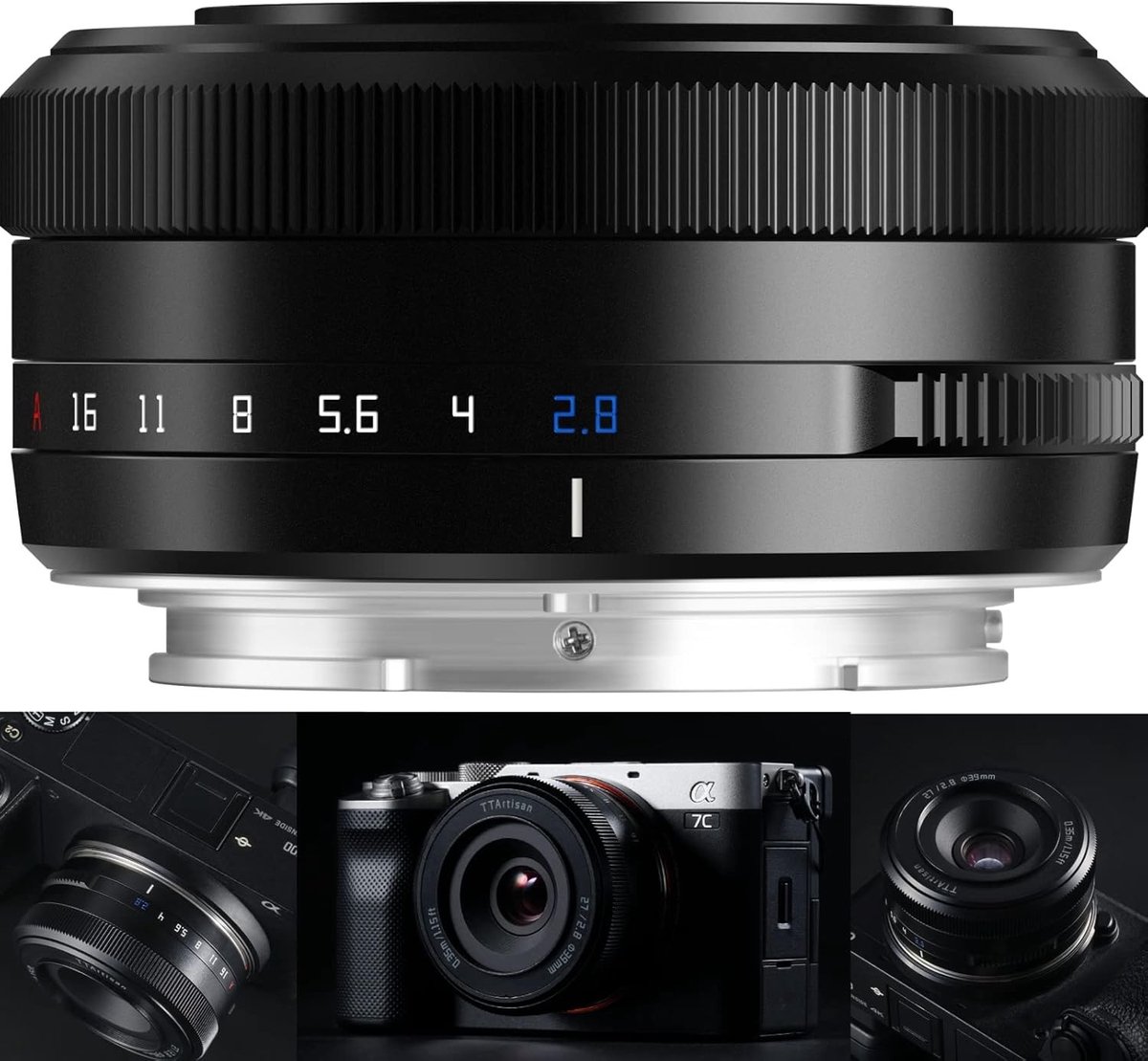 27mm F2.8 Autofocus Lens voor APS-C Mirrorless Camera's - Geschikt voor Sony E-Mount Modellen zoals A5000, A6600 en NEX Series