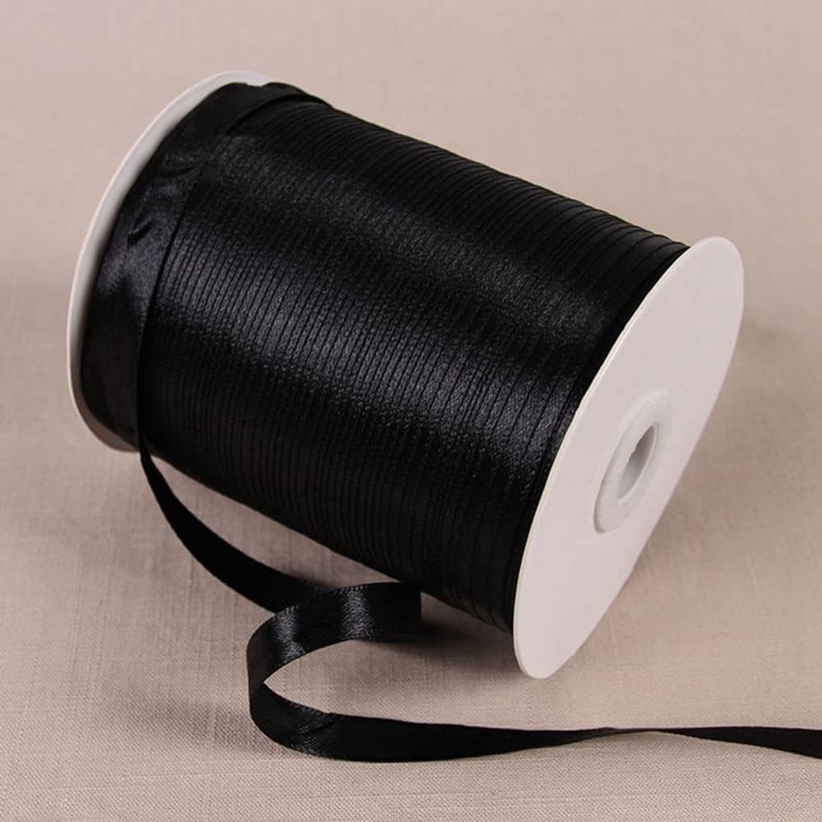 Decoratief zwart satijnen lint 3 mm x 790 m voor bruiloften, knutselen en geschenkverpakking