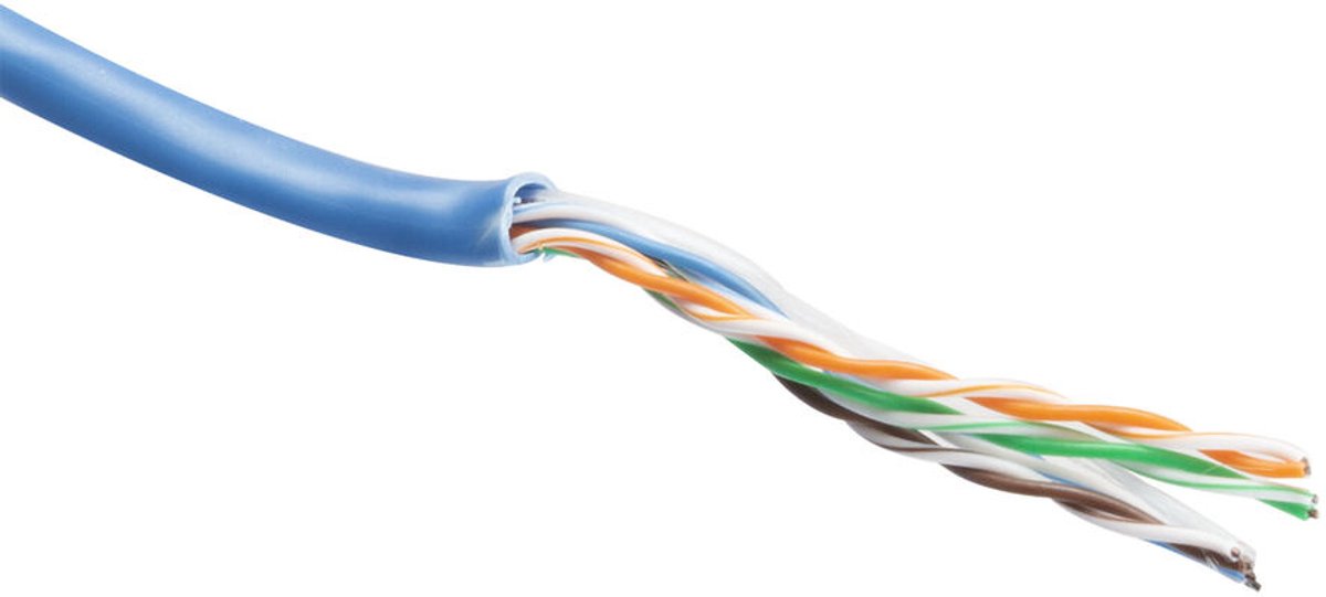 ACT ES356B CAT5E U/UTP PVC Kabel Massief Blauw - 305 meter