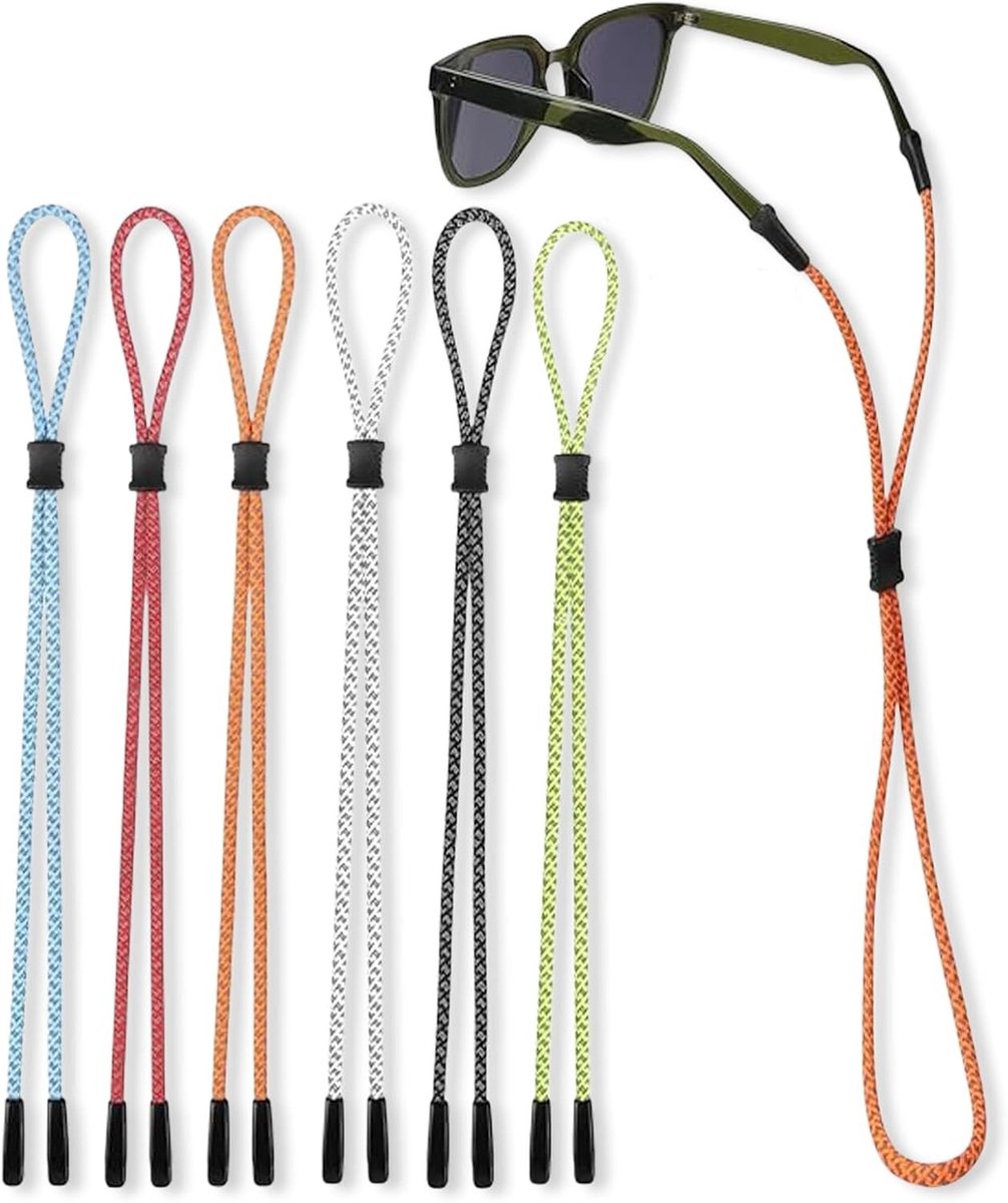 Verstelbare en elastische reflecterende sportbrilbanden voor outdooractiviteiten, 6 stuks, duurzaam en multifunctioneel voor heren en dames