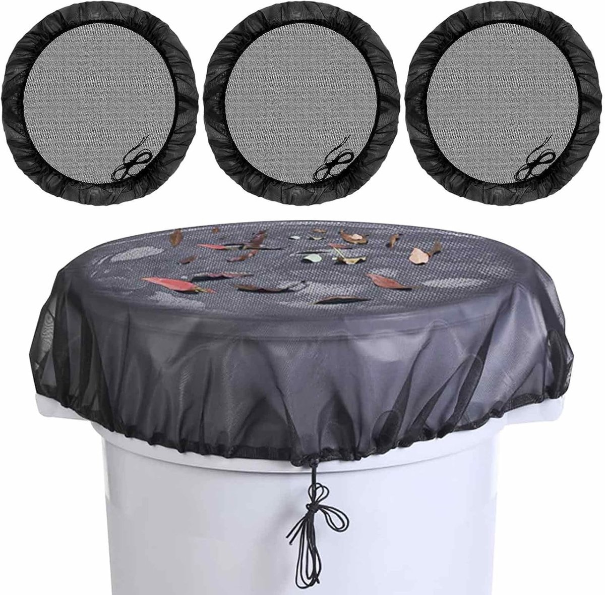 Set van 4 Regentonhoezen, 95 cm, Bescherming voor Tuinwateropslag, Waterbesparing en Tuinonderhoud