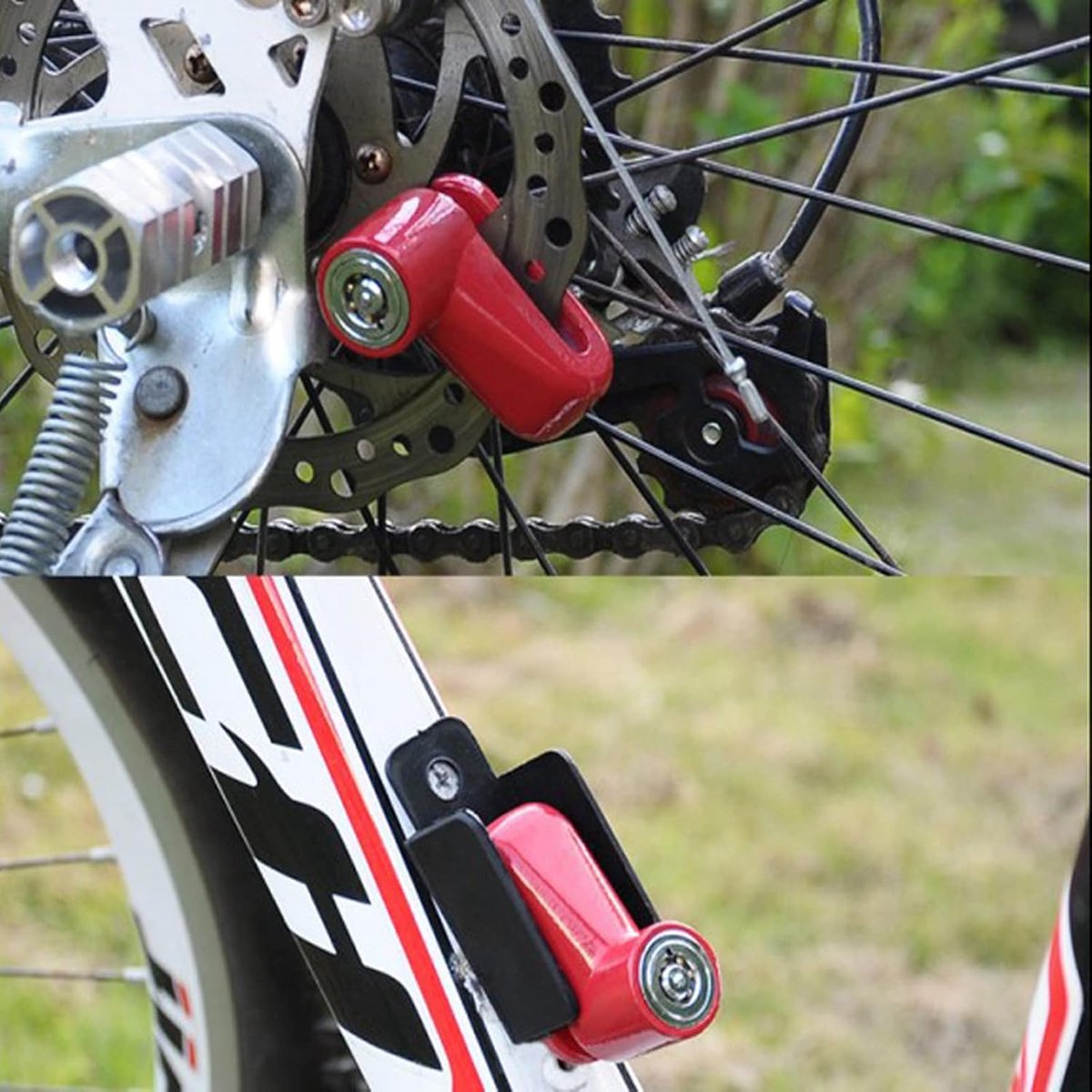 Schijfremslot Fatbikev - Step - Remschijfslot Met Reminder Kabel En Houder - Elektrische Step Accessoires - Voor E-Bike / Motor / Scooter / Elektrische Step / Fiets - Anti-Diefstal - Zwart – foto 5