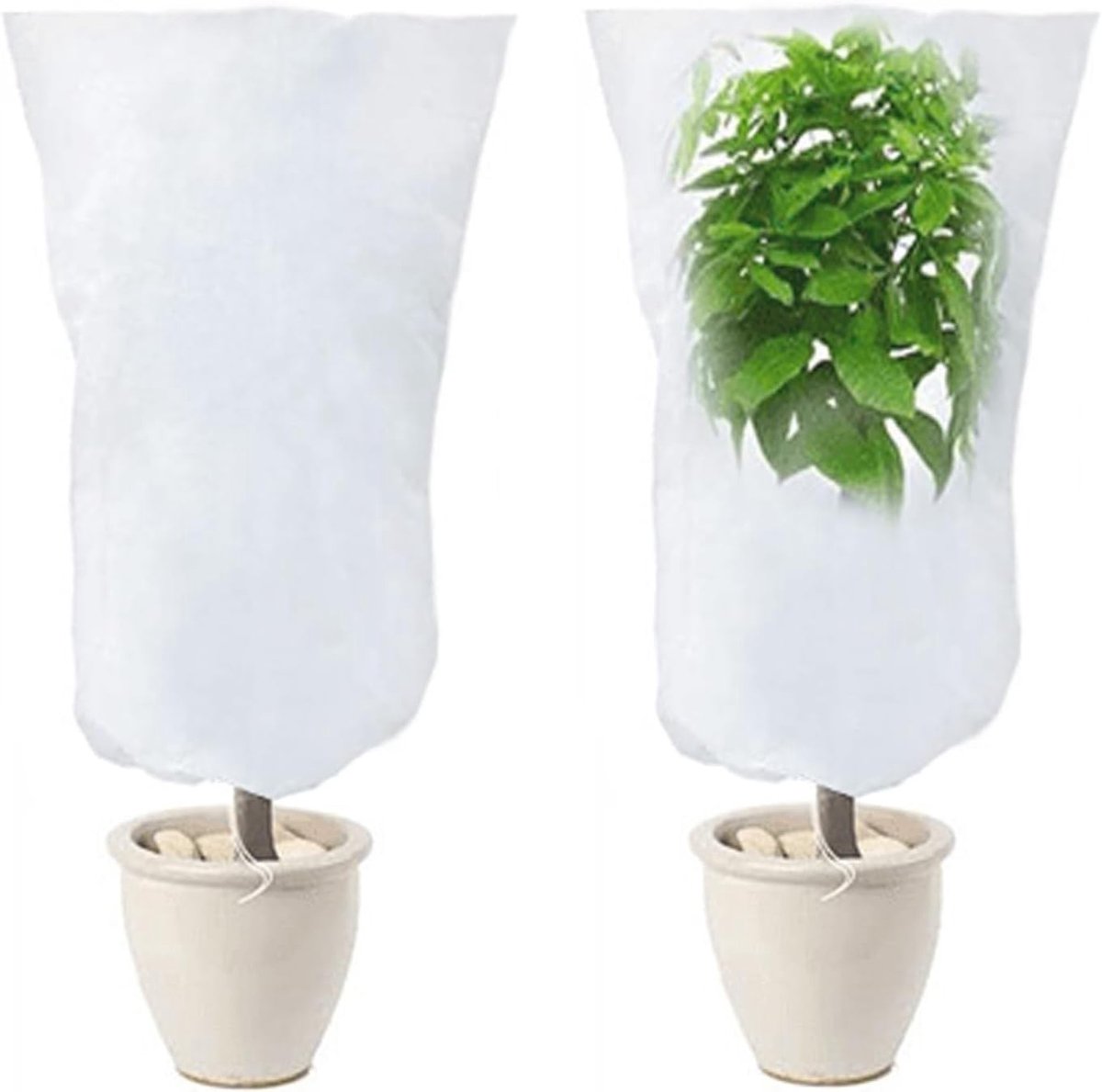 Set van 2 Winterbescherming voor Planten, Hoed, 80 x 120 cm, Vorstbescherming, Plantenzak voor Olijfboom, Palmbomen en Potplanten Buiten
