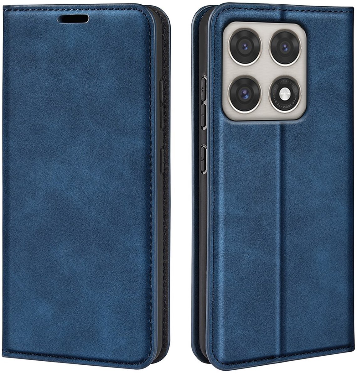 MobyDefend Hoesje - Geschikt voor Motorola Edge 70 Pro - Luxe Wallet Bookcase (Magnetische Sluiting) - Blauw