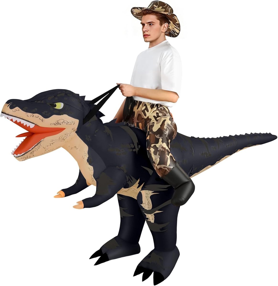 Grappig Opblaasbaar T-Rex Kostuum voor Halloween en Feestjes, Perfect voor Cosplay en Verkleedpartijen