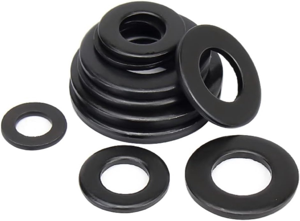 Flat Washers van 8.8 Carbon Staal voor M3 Schroeven - 200 Stuks, Ideaal voor Bevestigingen en Klussen