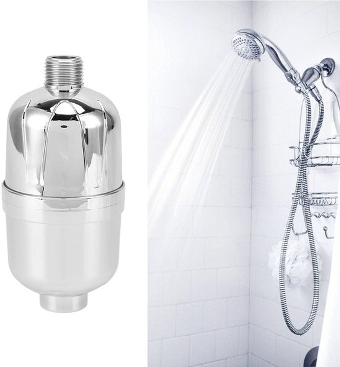 8-traps Douchekopfilter, Waterzuivering, Verwijdert Chloor Voor Hard Water, Gemaakt Van ABS-materiaal, Eenvoudige Installatie Voor Badkamer