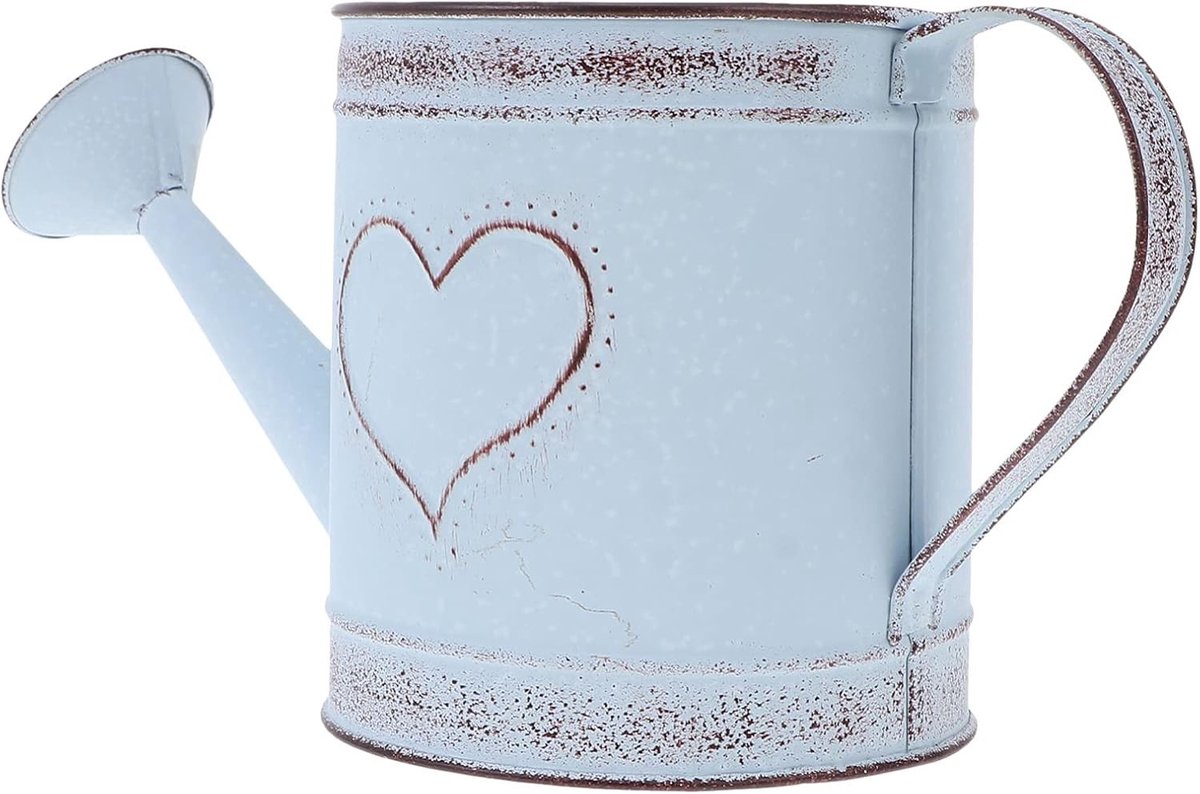 Decoratieve metalen gieters voor bloemen - Vintage stijl, rustieke vaas voor binnen en buiten, ideaal voor balkon en tuin - 27 x 12 x 13 cm