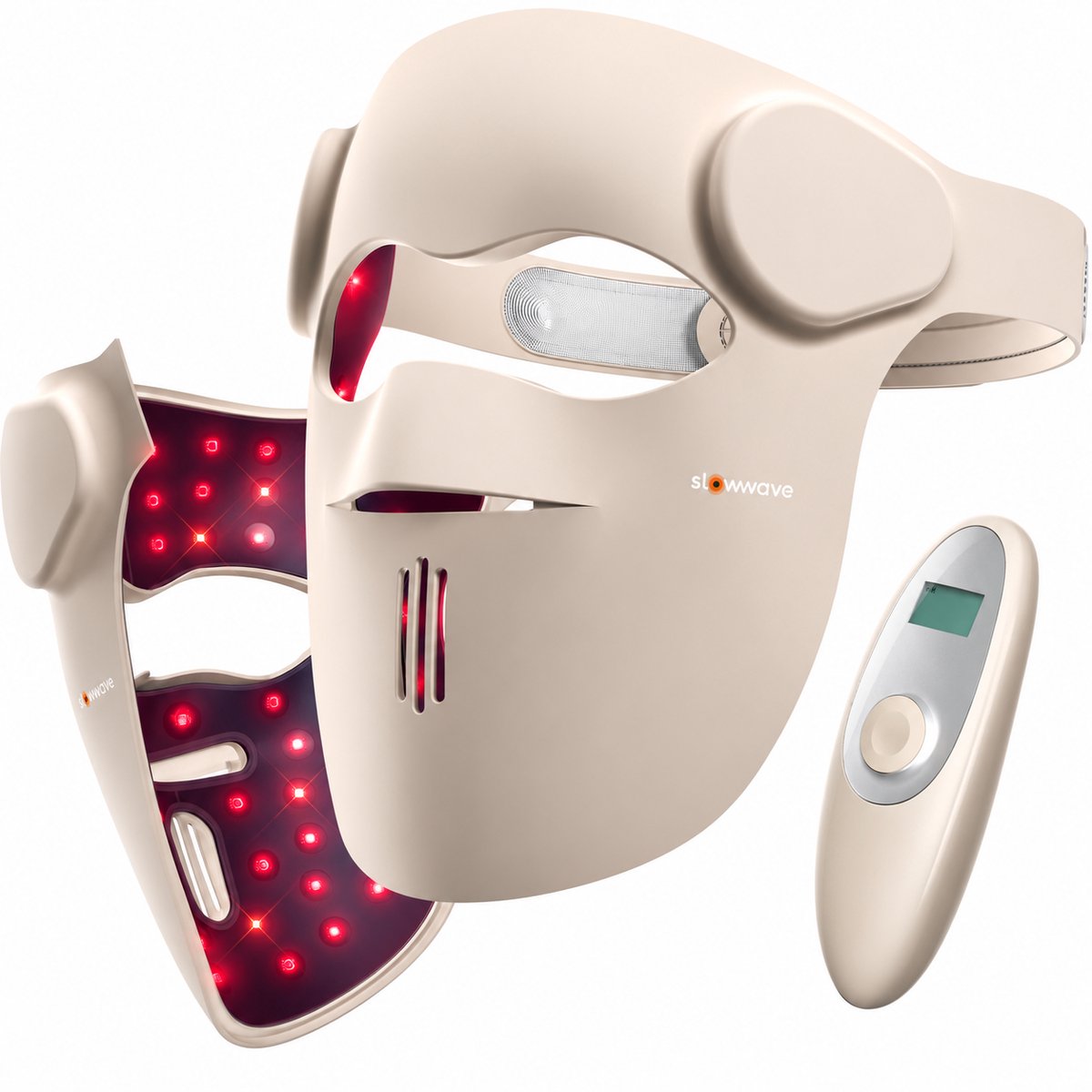 Slowwave Radiance 3D Pro LED Mask - Het beste LED gezichtsmasker - 9 lichtprogramma's op basis van jouw wensen en doelen - 280 leds + ergonomische pasvorm voor optimale lichtverdeling