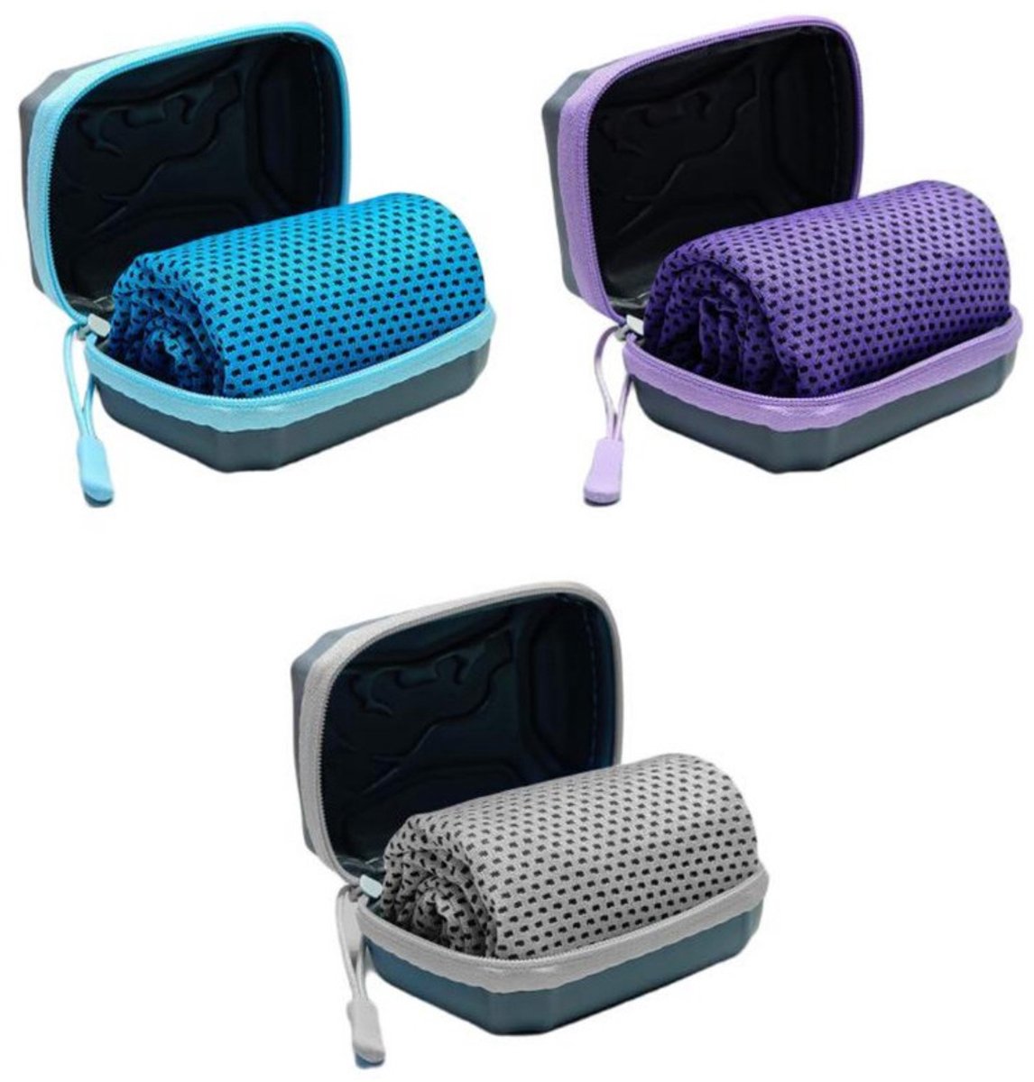 3 stuks Koelhanddoeken - S - 30 x 80 cm – Absorberende, sneldrogende sporthanddoeken – Koelhanddoeken voor hardlopen en buitenactiviteiten – Zacht en ademend – Geschikt voor nek en gezicht – Ideaal voor warm weer, workouts in de sportschool