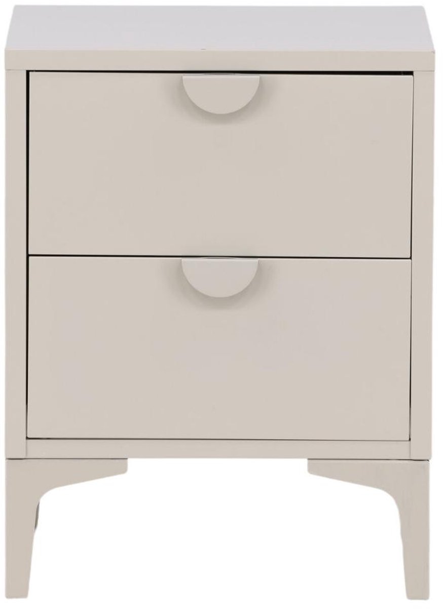 Piring nachtkastje 2 lades staal beige.
