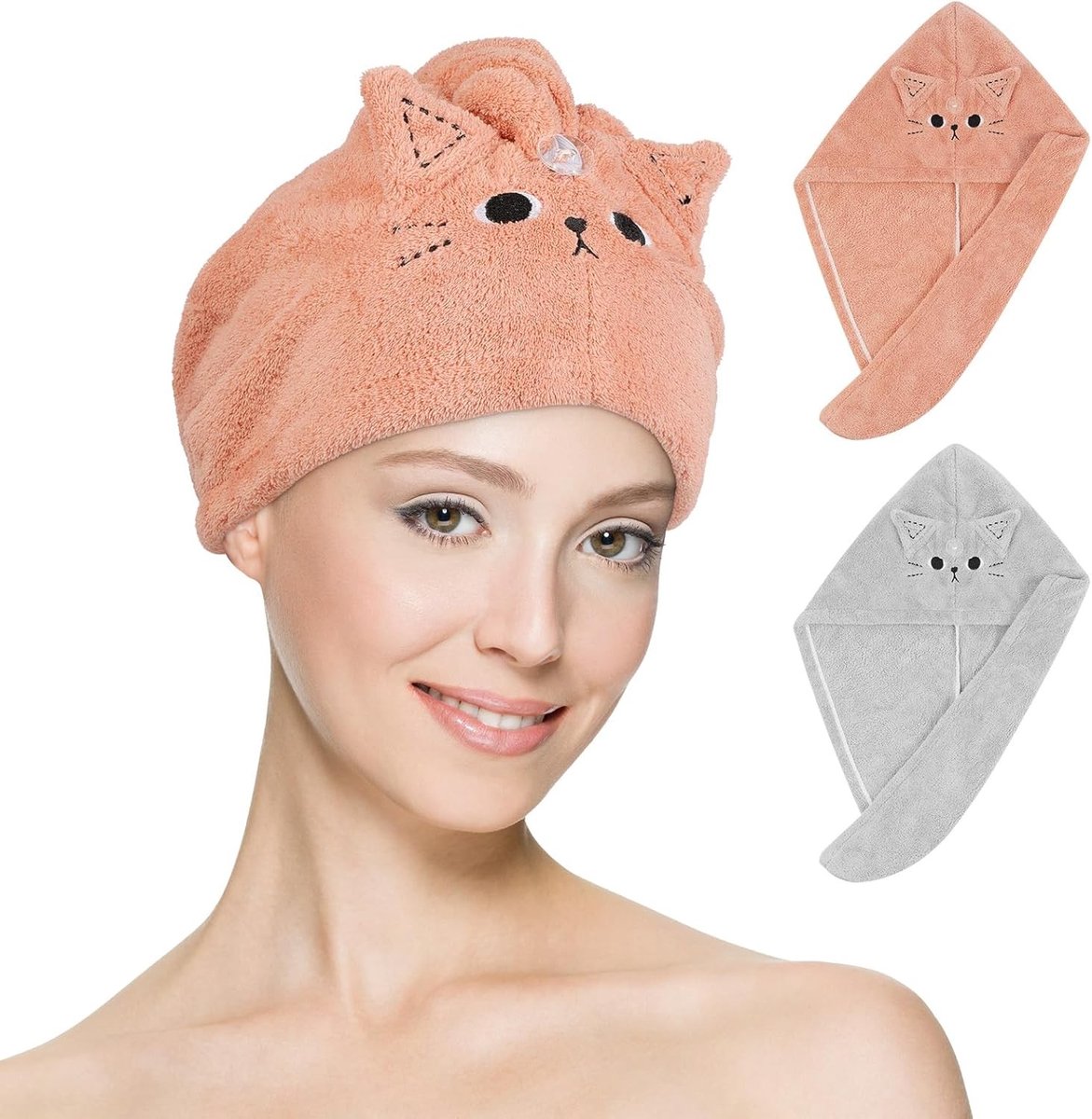 Super Absorberende Haarhanddoek en Turban voor Sneldrogend en Anti-Frizz Haar, Ideaal voor Thuisgebruik en Reizen