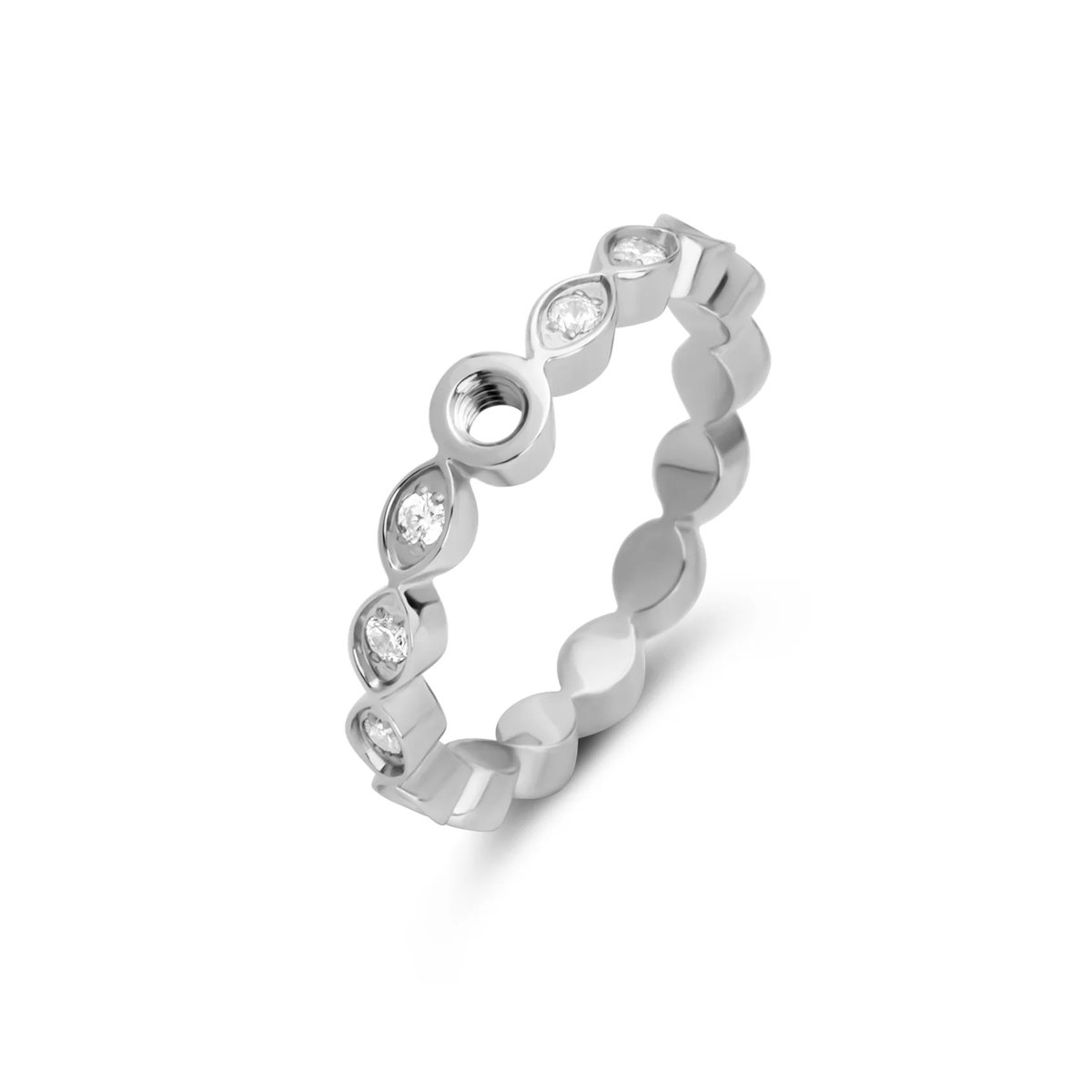 Melano Twisted Tate Ring zilverkleurig maat 54