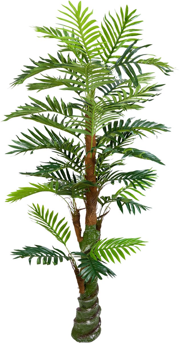 Kunstmatige palmboom, kunstplant, realistisch ogende plastic plant, cycuspalm, balkondecoratie, 165 cm hoog, Decovego