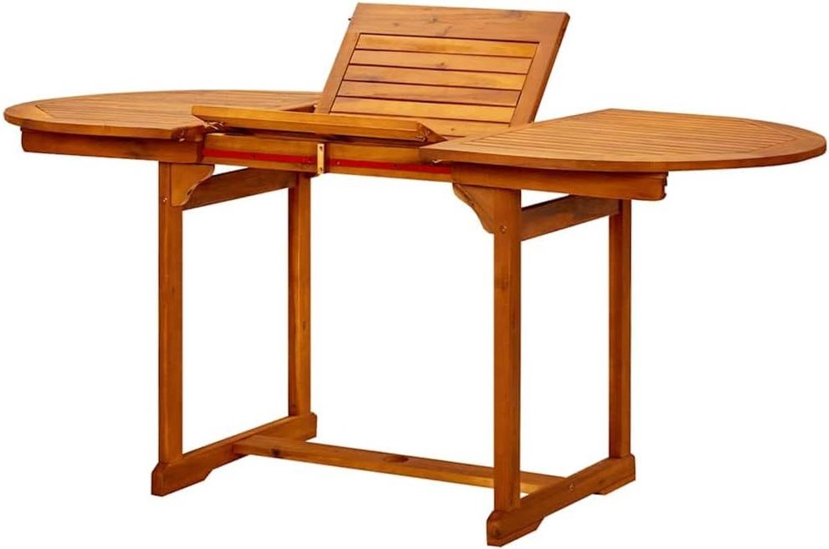 Uitbreidbare tuintafel - Uittrekbare eettafel - Buiten dineren - Massief acaciahout - 120-170 cm - Bruin