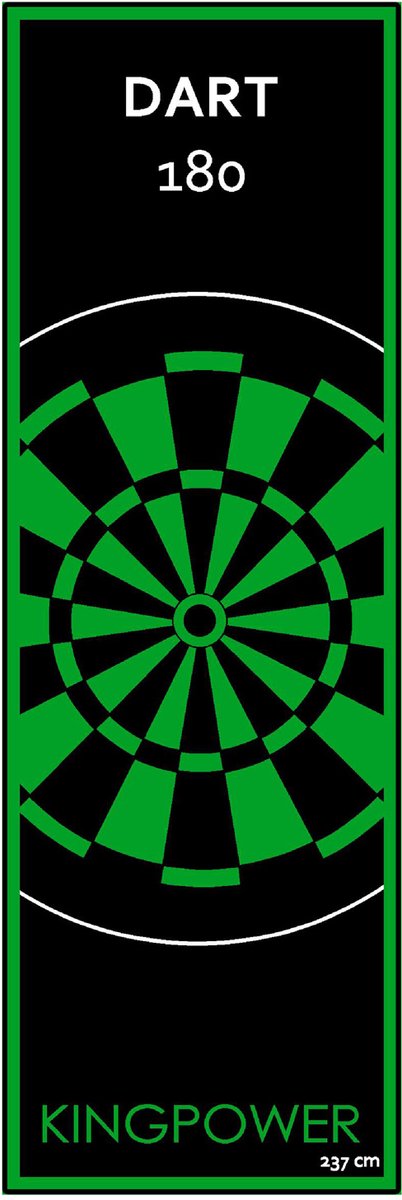 Dartmat, Darttapijt, Toernooimat, Dartmat 237 x 80 cm, Kingpower