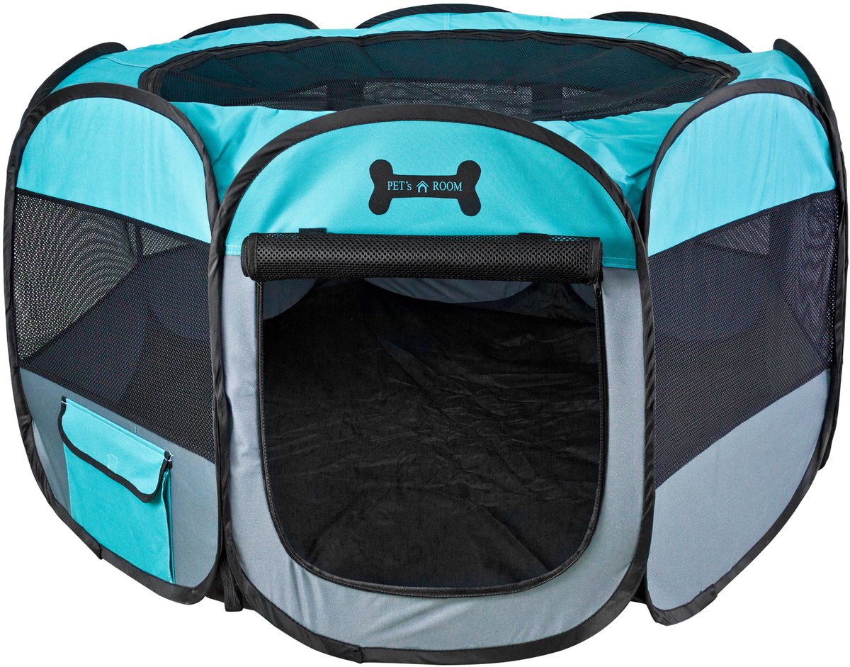 Oxford XL 115 cm Opvouwbare Puppyren, Groen, voor Honden, Konijnen, Cavia's en Katten, Binnen/Buiten, Achthoekig, Petigi