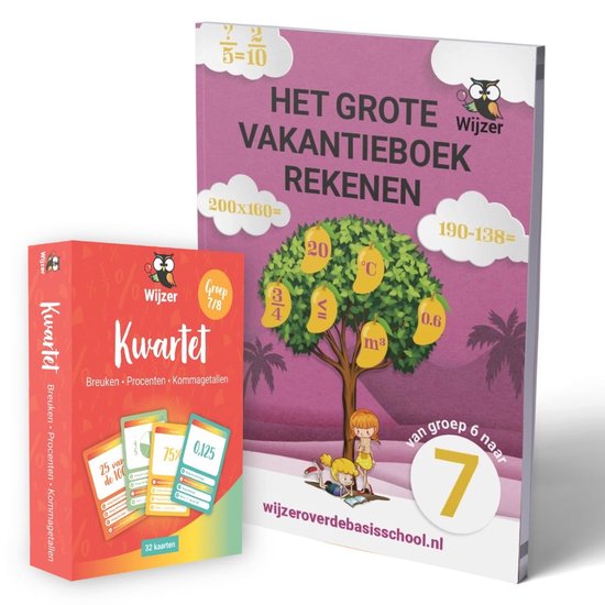 Vakantieboek Rekenen van groep 6 naar groep 7 + Rekenspel -  ... - cover