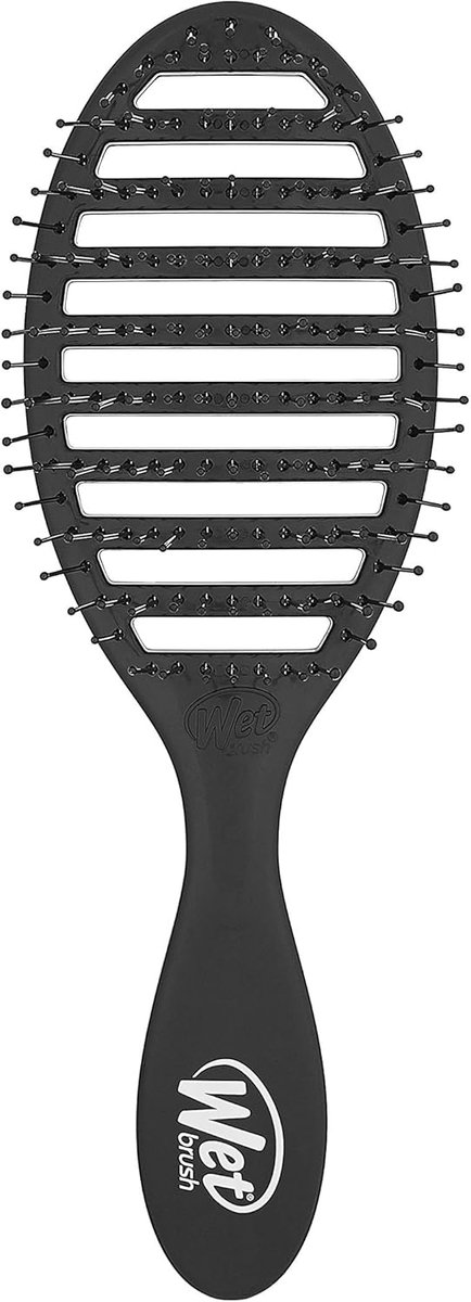 SnelShoppen - WetBrush SPEED DRY Haarborstel Vented Design Hittebestendige Harenborstel voor Snelle Droogtijd en Gemakkelijk Gebruik Zwart