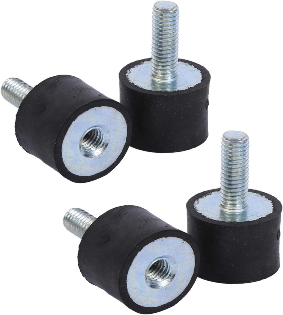 Set van 4 M6 Rubber Buffer Vibration Dampers - Schokdempers voor Generatoren, Compressoren en Wasmachines, Ideaal voor Geluidsisolatie en Trillingsdemping