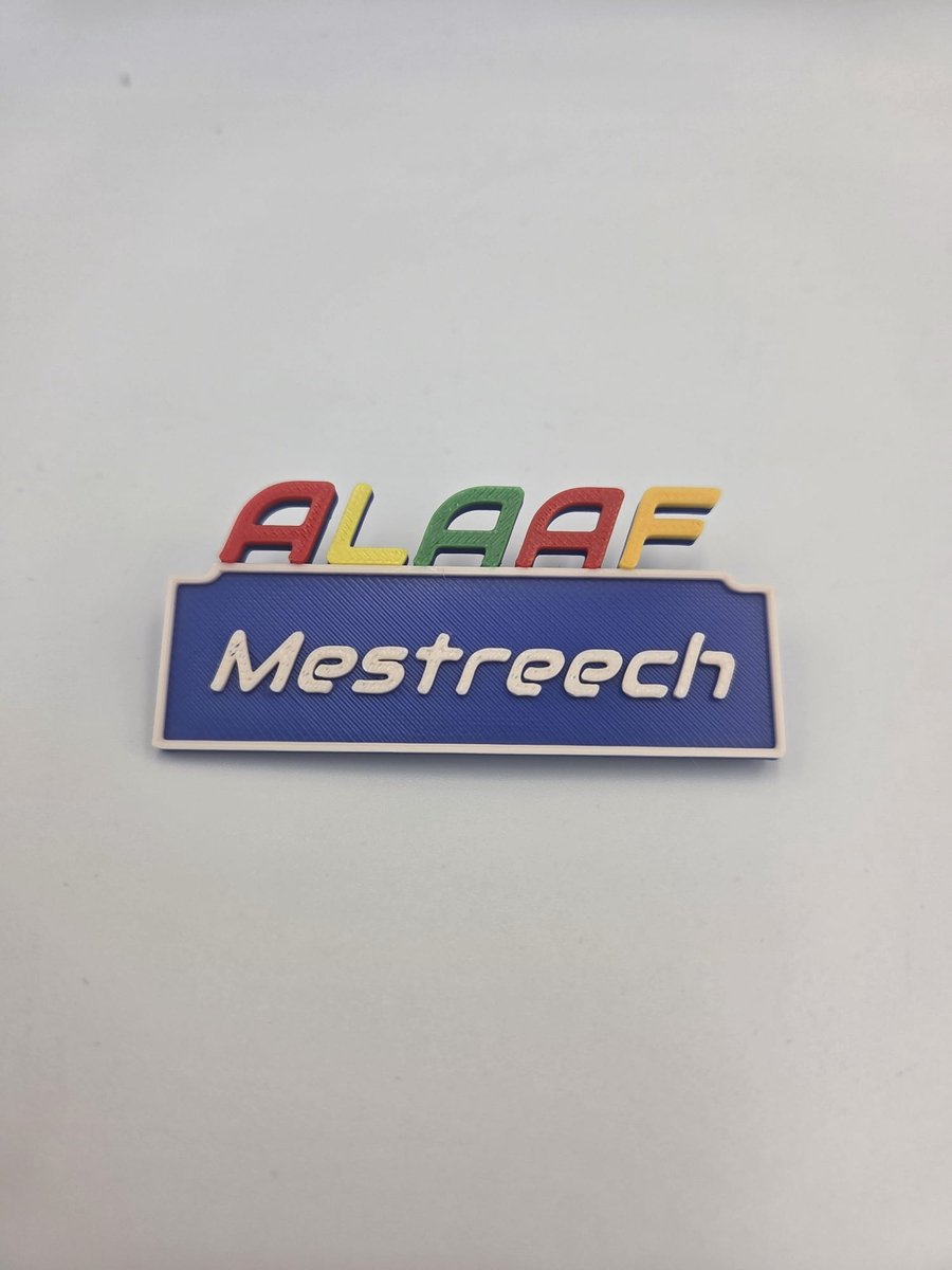Naamspeldje ALAAF MESTREECH - 70X30X3MM