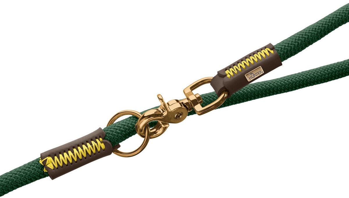 Hunter T-Leash Malia - Hondenriem - 200x1 cm Donkergroen Donkerbruin