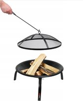 LUND Stalen Vuurkorf / Vuurschaal met Deksel 56 cm