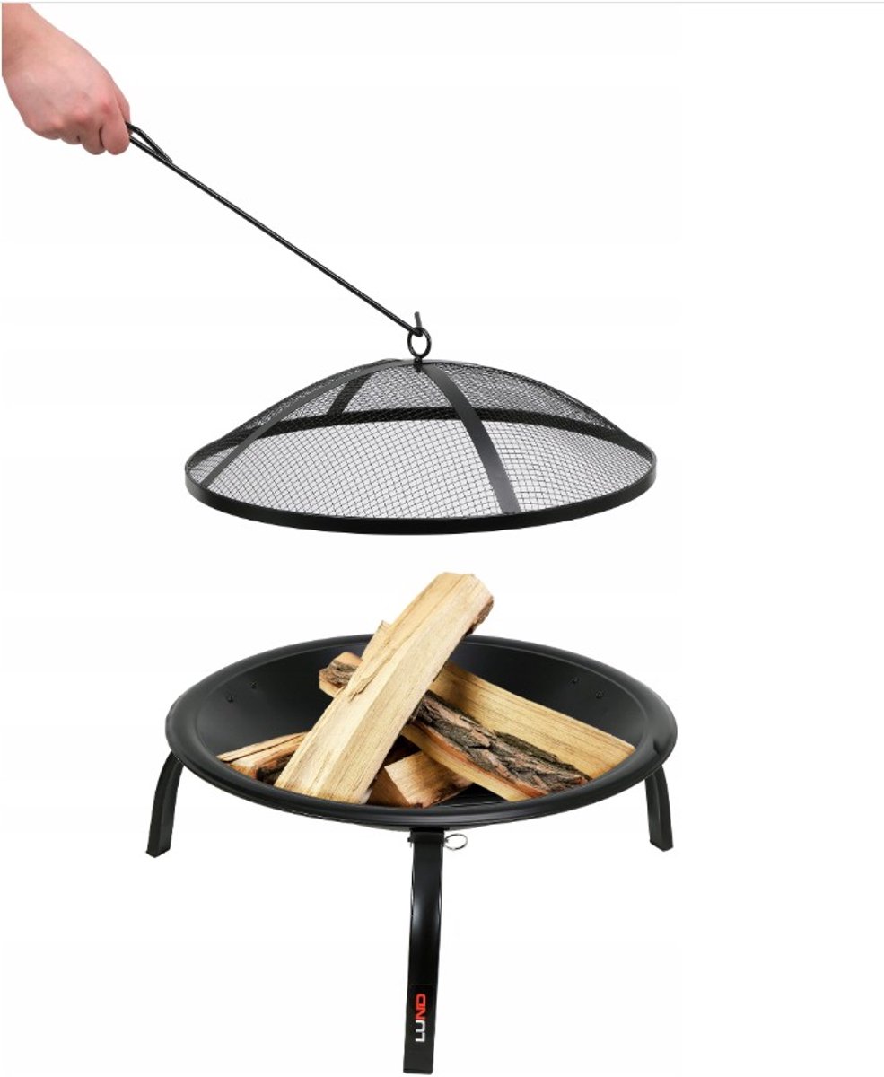 LUND Stalen Vuurkorf / Vuurschaal met Deksel 56 cm