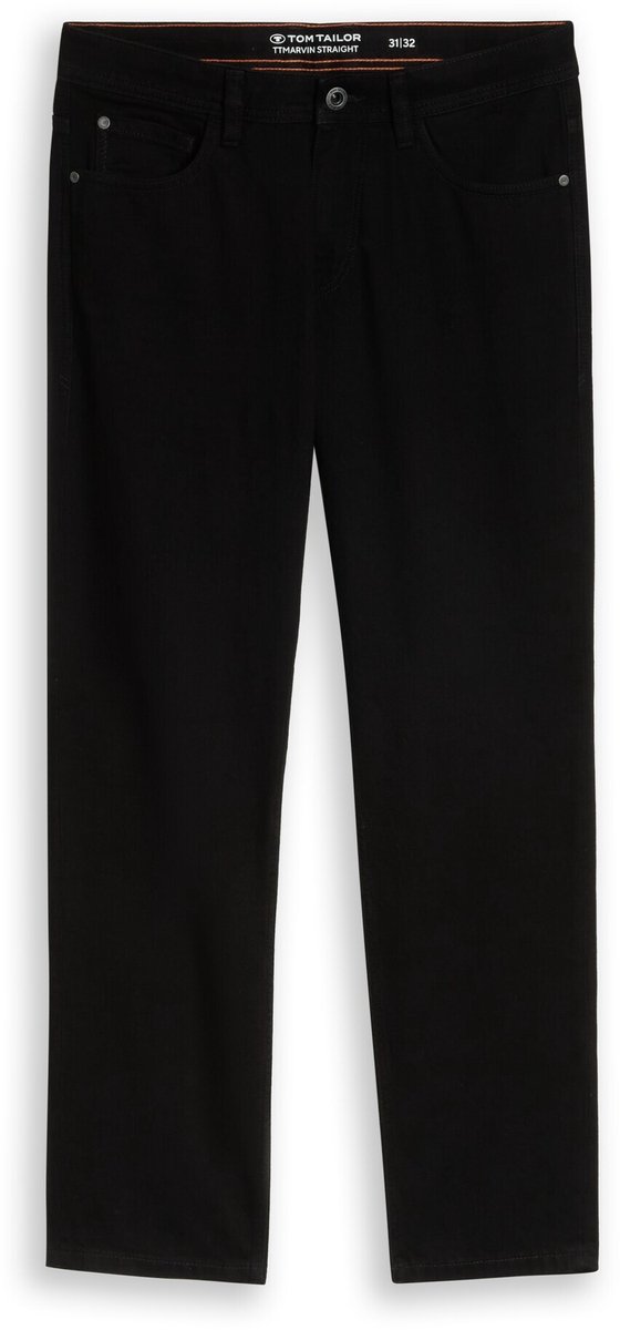 Tom Tailor - TTMARVIN STRAIGHT-jeans - Maat 31/32 - black denim