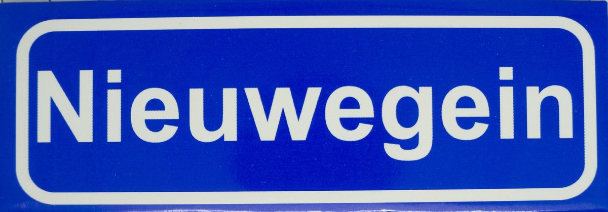 Souv© - magneet plaatsnaambord Nieuwegein