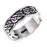Pictish Knot (Narrow) Zilveren Ring Maat 53