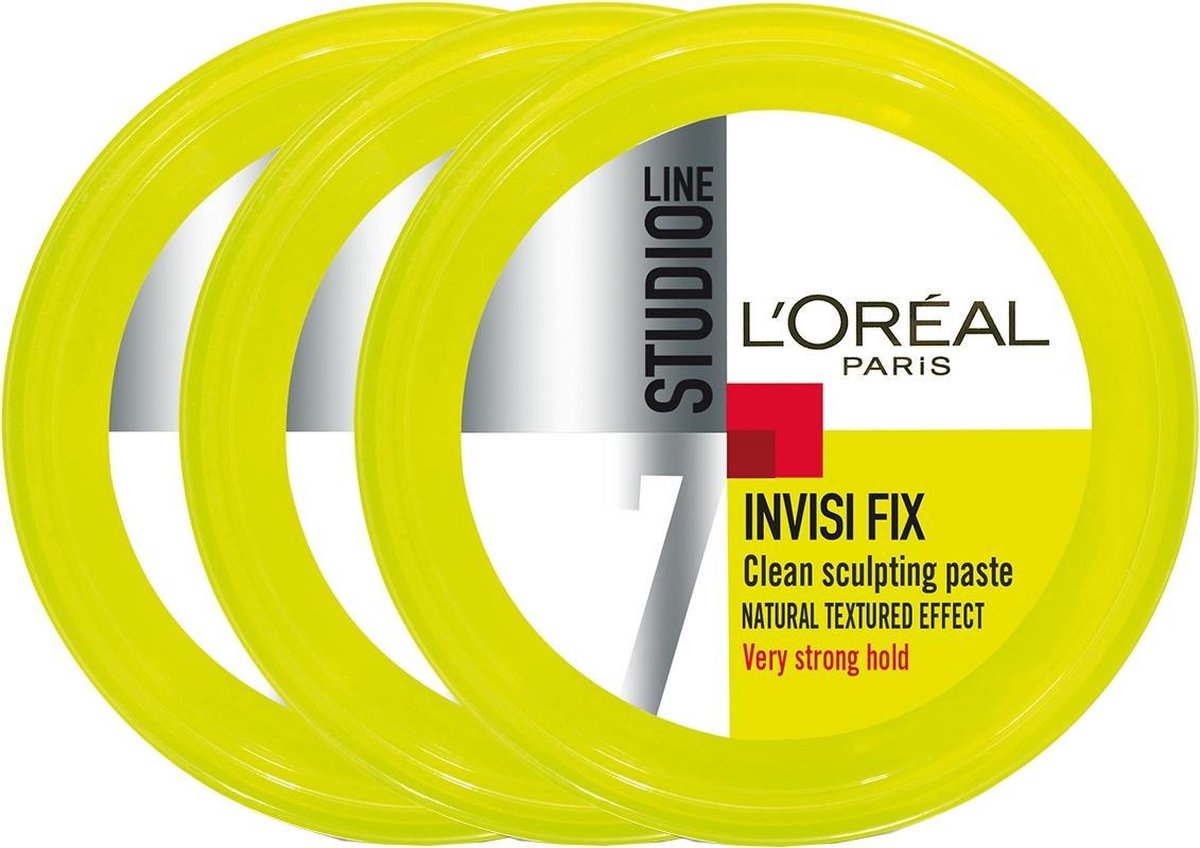 L'Oréal Paris Studio Line Invisi'Fix - Gel-Paste Clean Sculpting Pot - 2 x 75 ml - Voordeelverpakking
