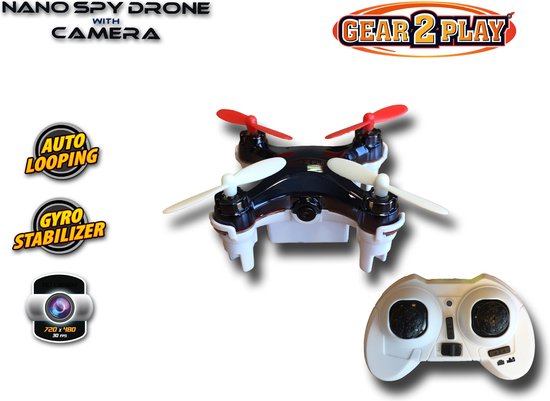 Aap ventilatie Vruchtbaar Gear2Play Nano Spy Drone - Mini drone met camera | bol.com