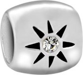 Quiges - 925 - Zilveren - Bedels -Sterling zilver - Beads - Zon Kraal Charm - Geschikt – voor - alle bekende merken - Armband Z203