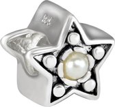 Quiges - 925 - Zilveren - Bedels -Sterling zilver - Beads - Ster Kraal Charm - Geschikt – voor - alle bekende merken - Armband Z089