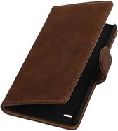 Bark Bookstyle Wallet Case Hoesjes voor Sony Xperia C4 Bruin