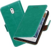 BestCases.nl Nokia 3 Pull-Up booktype hoesje Groen