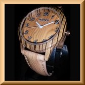 Uniek hout-look horloge van 36 mm