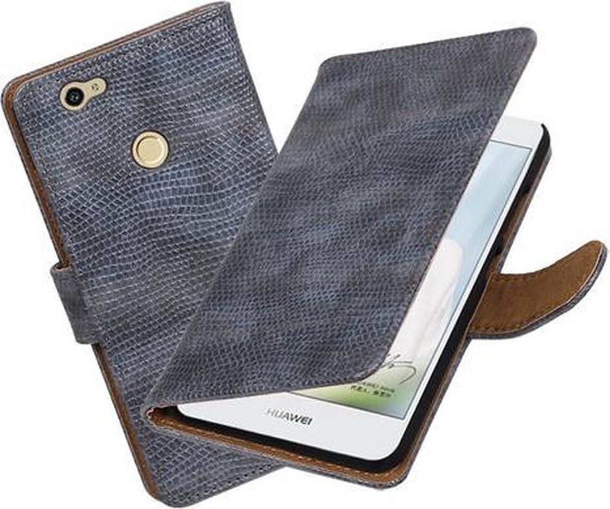 BestCases.nl Grijs Mini Slang booktype hoesje voor Huawei Nova