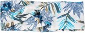 Haarband Bloemen Leaf Wit - Blauw | Katoen | Bandana | Fashion Favorite
