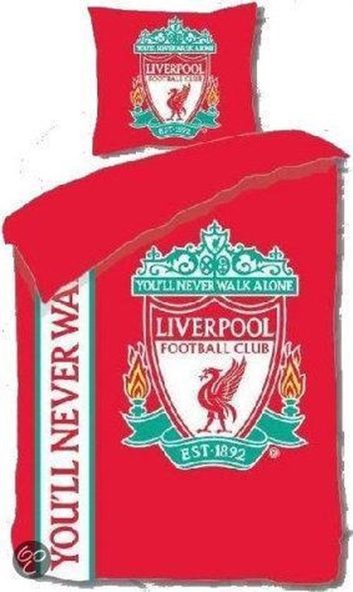 Liverpool Dekbedovertrek rood met logo 160x200cm | bol.com