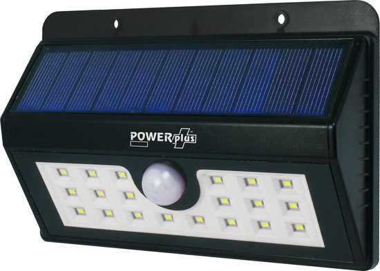 handig Robijn zoals dat POWERplus Boa Solar Buitenverlichting 20 LED | Oplaadbaar via zon en USB |  Zwart | bol.com