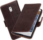 BestCases.nl Nokia 3 Pull-Up booktype hoesje Mocca